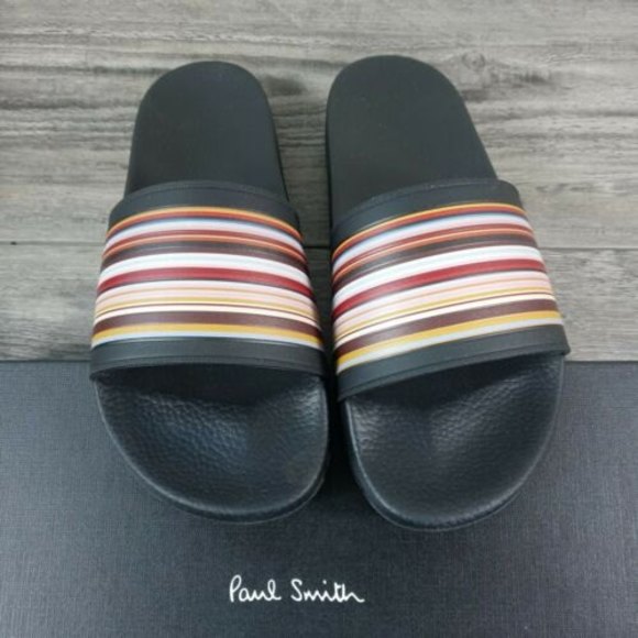 Paul Smith Ruben Multi Stripe Slide Black \u0026 Multi